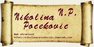 Nikolina Počeković vizit kartica